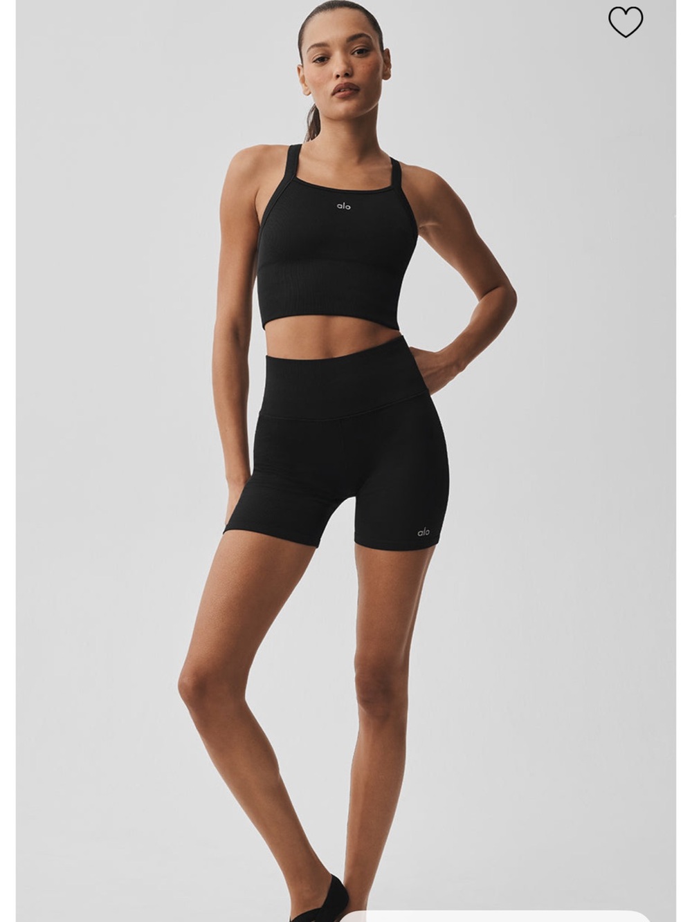 ALO Yoga Black High-Waist Bike Shorts